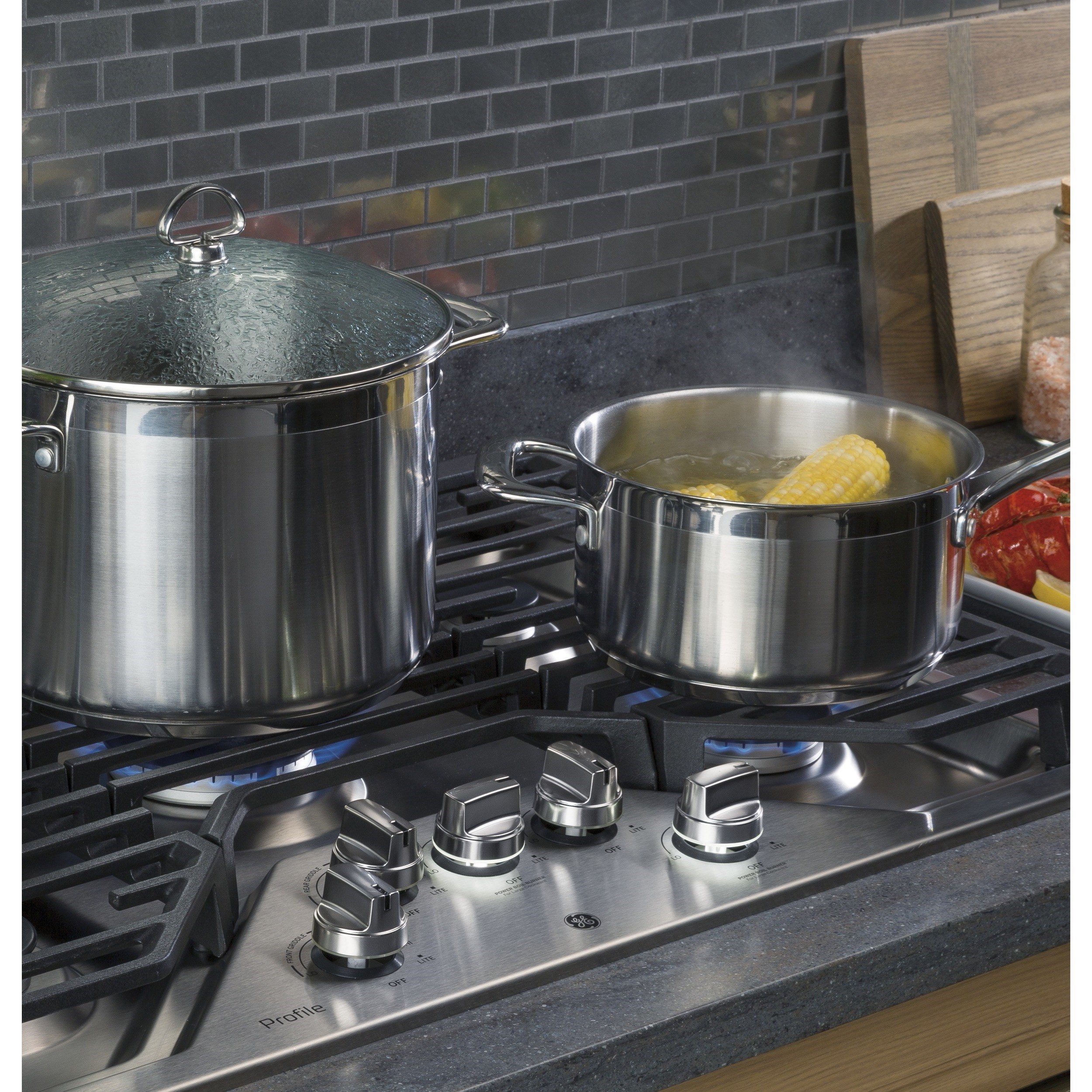 GE Appliances Profile™ 30" BuiltIn Gas Cooktop with Cast Iron Grates